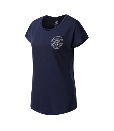 Womens/ladies Serenity Mountain Scene T-shirt Navy Dare 2B