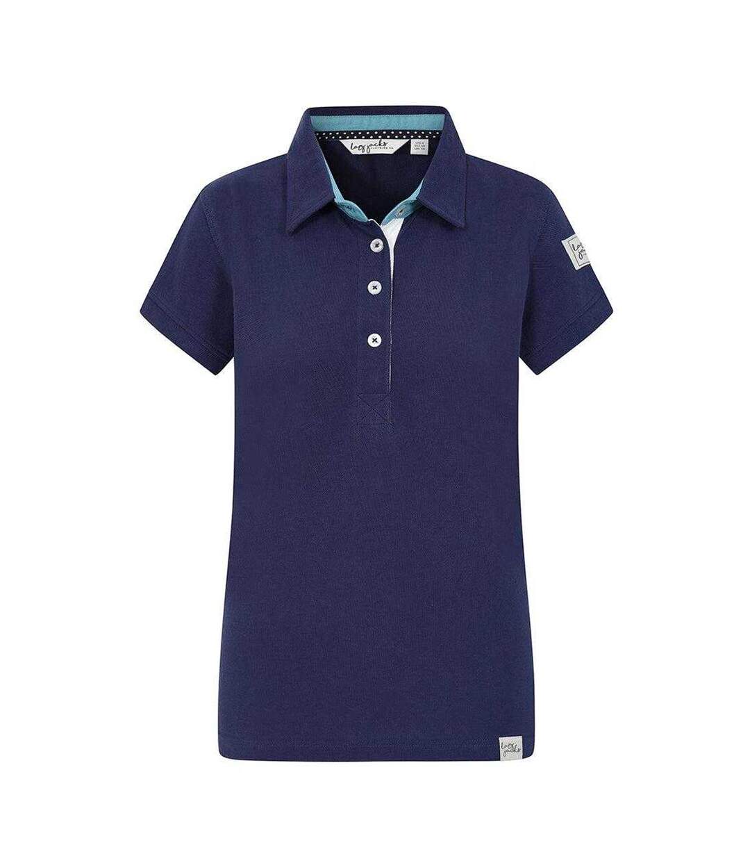 Womens/ladies Plain Polo Shirt Twilight Lazy Jacks-1