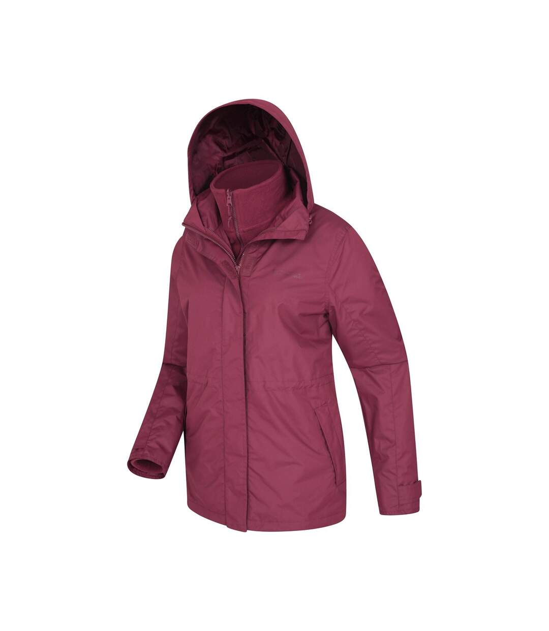 Womens/ladies fell ii 3 in 1 jacket burgundy Mountain Warehouse