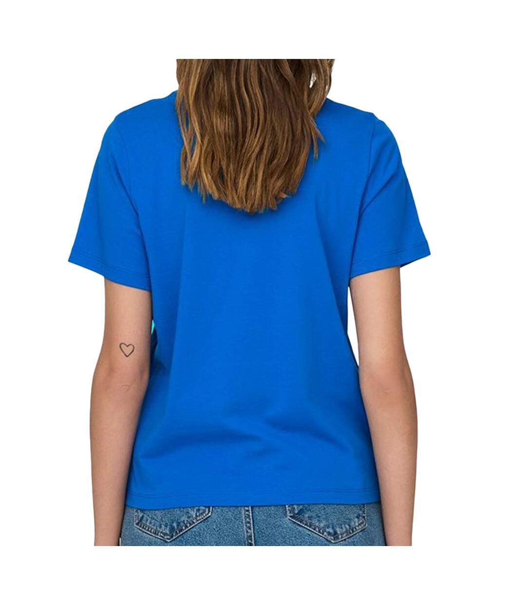 T-shirt bleu femme jdy pisa-2
