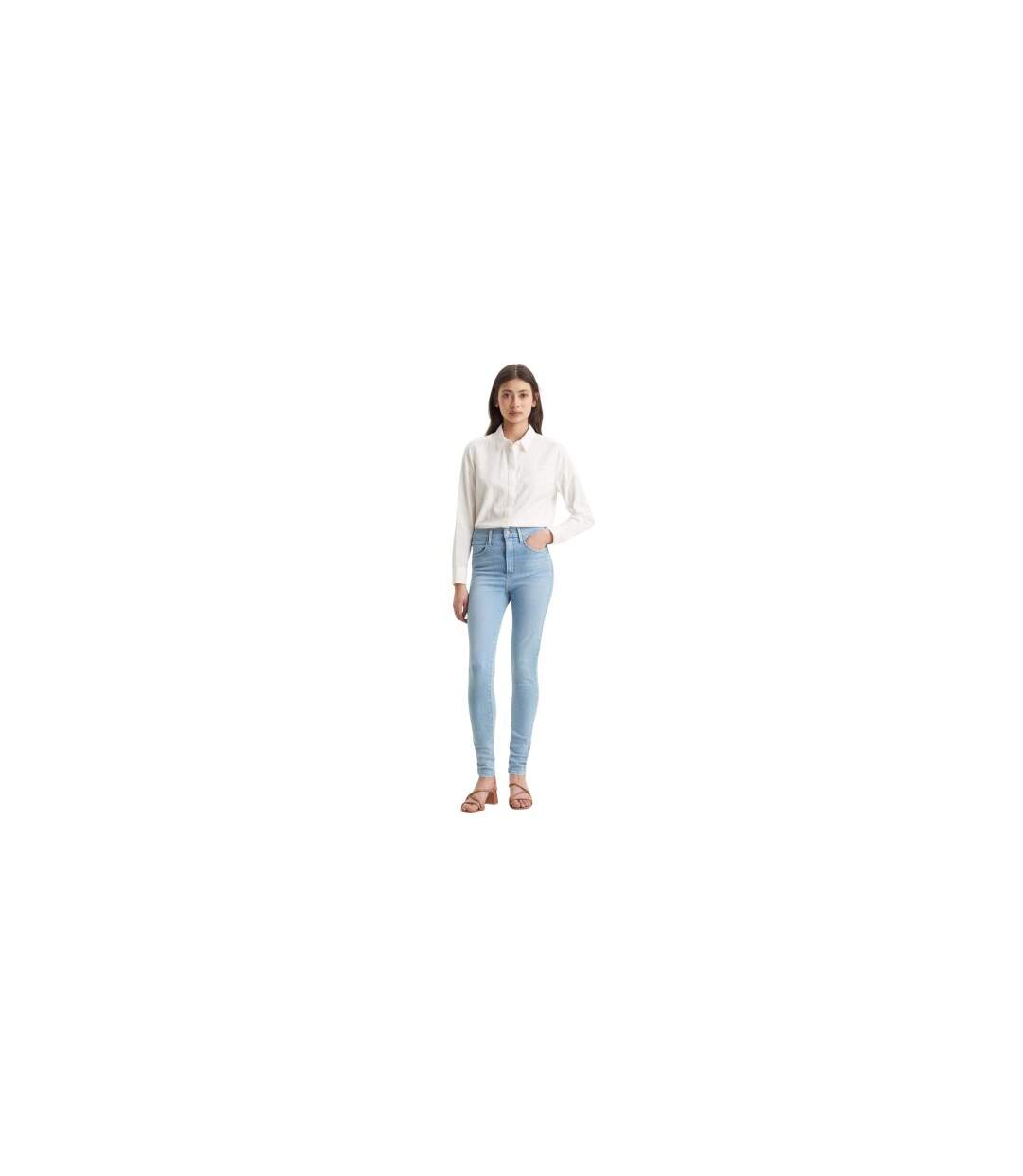 Womens/ladies Mile High Super Skinny Jeans Blue Levis-1