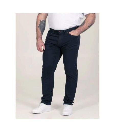 D555 Chino Extensible Et Effilé Motif/style Uni Kelvin Homme Bleu Marine Duke