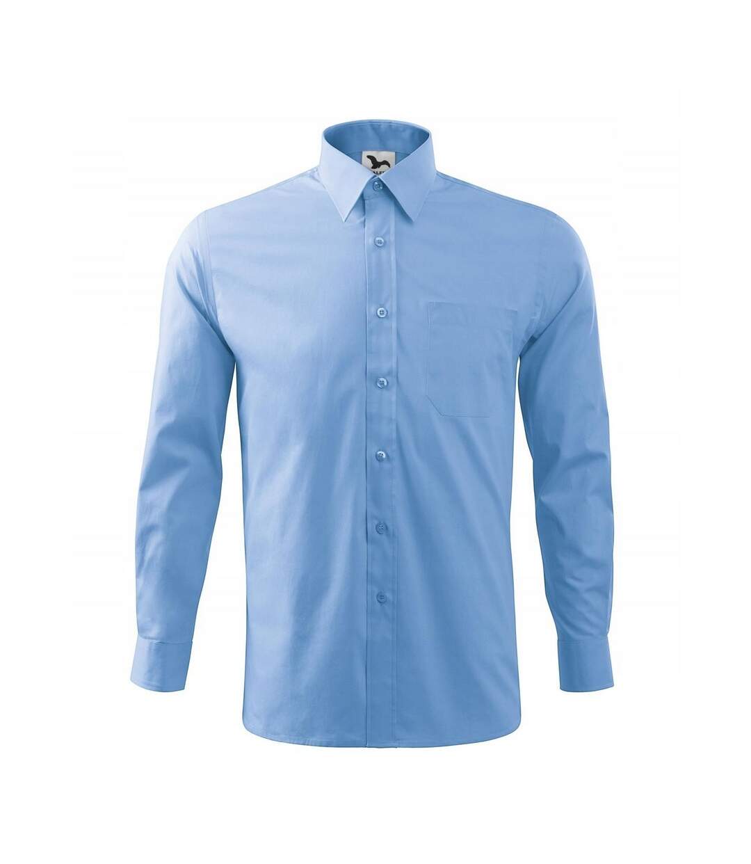 Chemise Manches Longues Motif/style Uni Homme Bleu Malfini-1