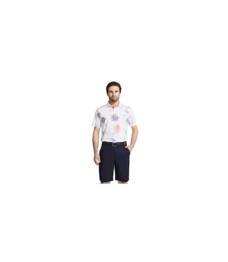 Mens Dahlia Performance Short-sleeved Polo Shirt White Peach Puma