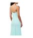 Robe Mi-longue Motif/style Maille Adoni Femme Turquoise Pâle Bardot-4