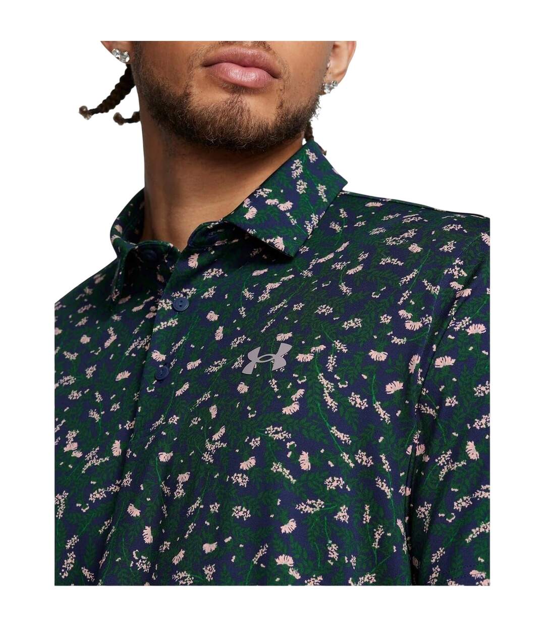 Mens Playoff Performance Polo Shirt Blue Under Armour-4
