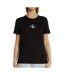 T-shirt noir femme calvin klein jeans monologo slim - s-1