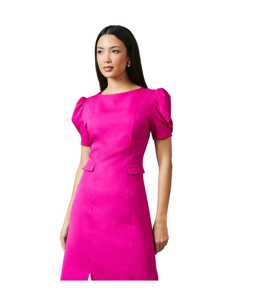 Robe mi-longue femme framboise Principles-1