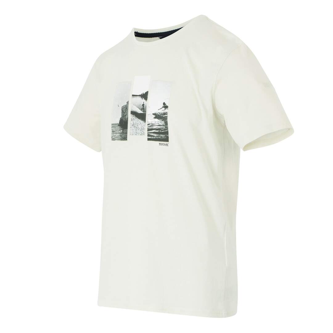 T-shirt cline homme blanc de pierre Regatta-3