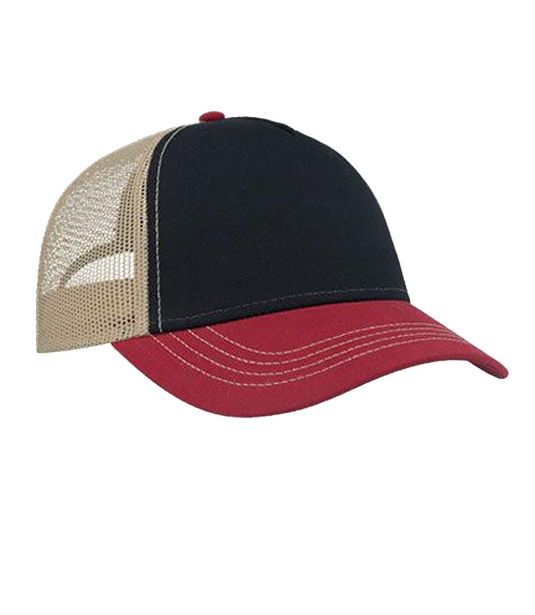 Casquette Trucker Rapper Bleu Marine Bordeaux Kaki Atlantis Headwear-1