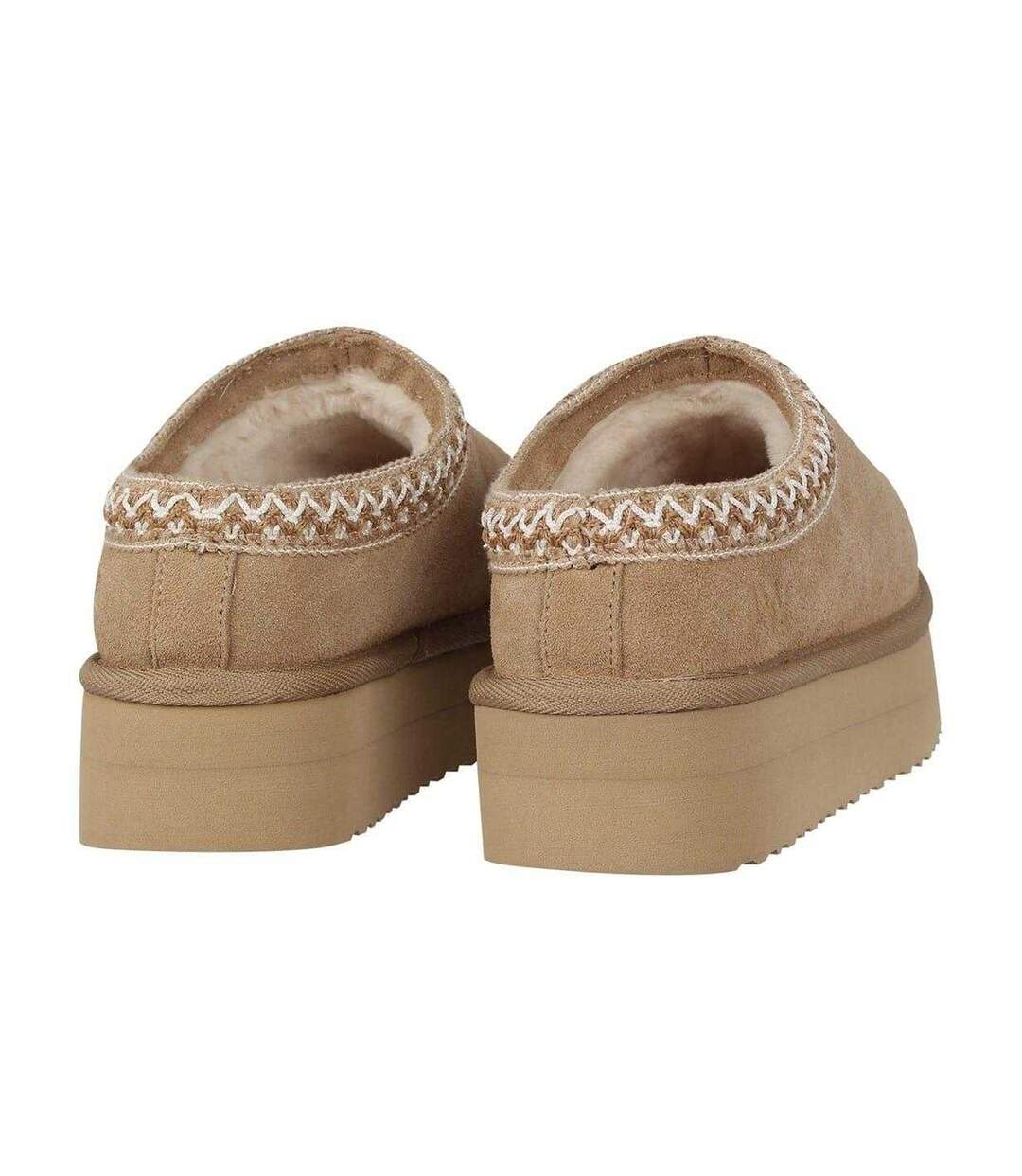 Womens/ladies Suede Platform Slippers Sand Jack Wills-2