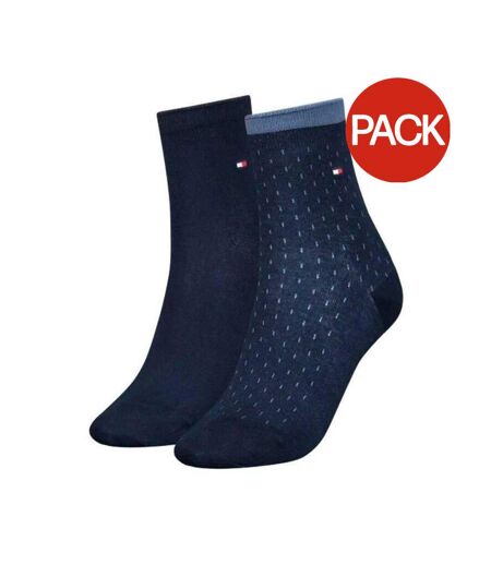 Chaussettes Motif/style À Pois Femme Bleu Marine Tommy Hilfiger