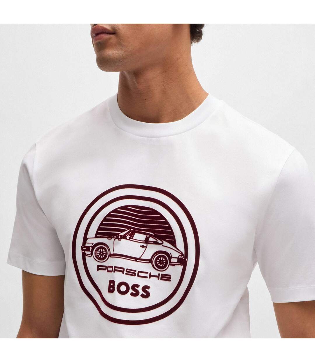 T-shirt Porsche Boss Homme Blanc Hugo Boss-3