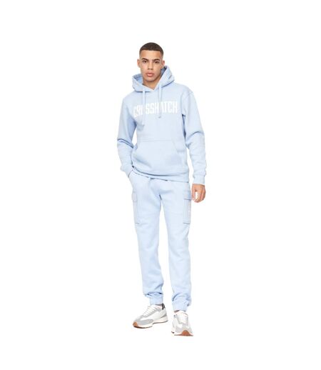 Mens Holdouts Hoodie Light Blue Crosshatch