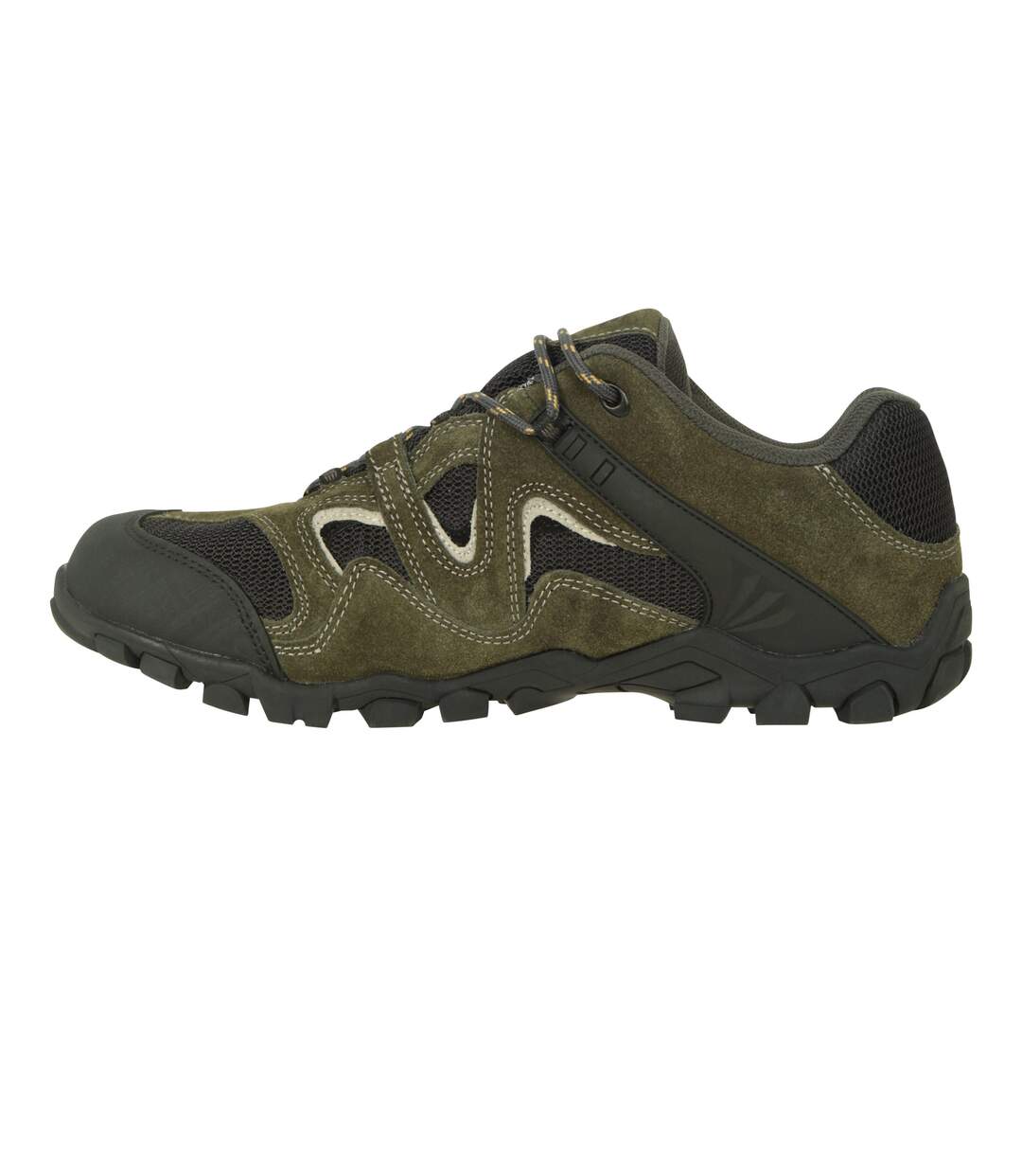 Mens curlews waterproof suede walking shoes khaki Mountain Warehouse-3