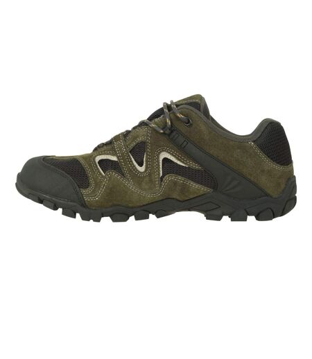 Mens curlews waterproof suede walking shoes khaki Mountain Warehouse