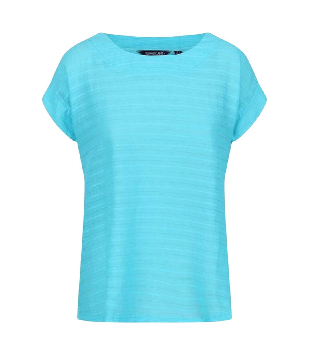 Womens/ladies Striped Boat Neck Short-sleeved T-shirt Seascape Regatta-1