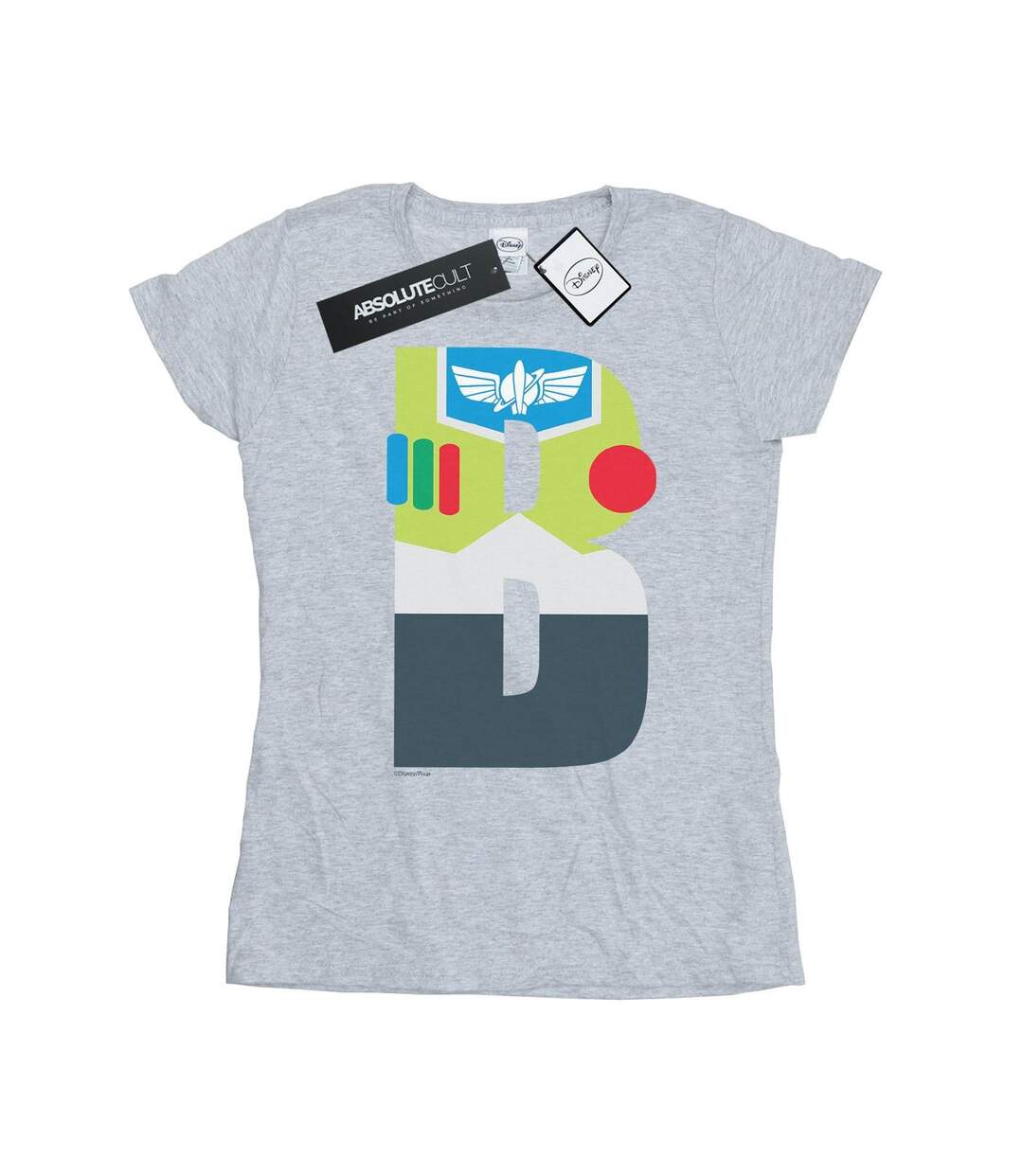 Disney Femme/Les femmes Alphabet B Is For Buzz Lightyear Cotton T-Shirt (Gris sportif) - UTBI44286-1