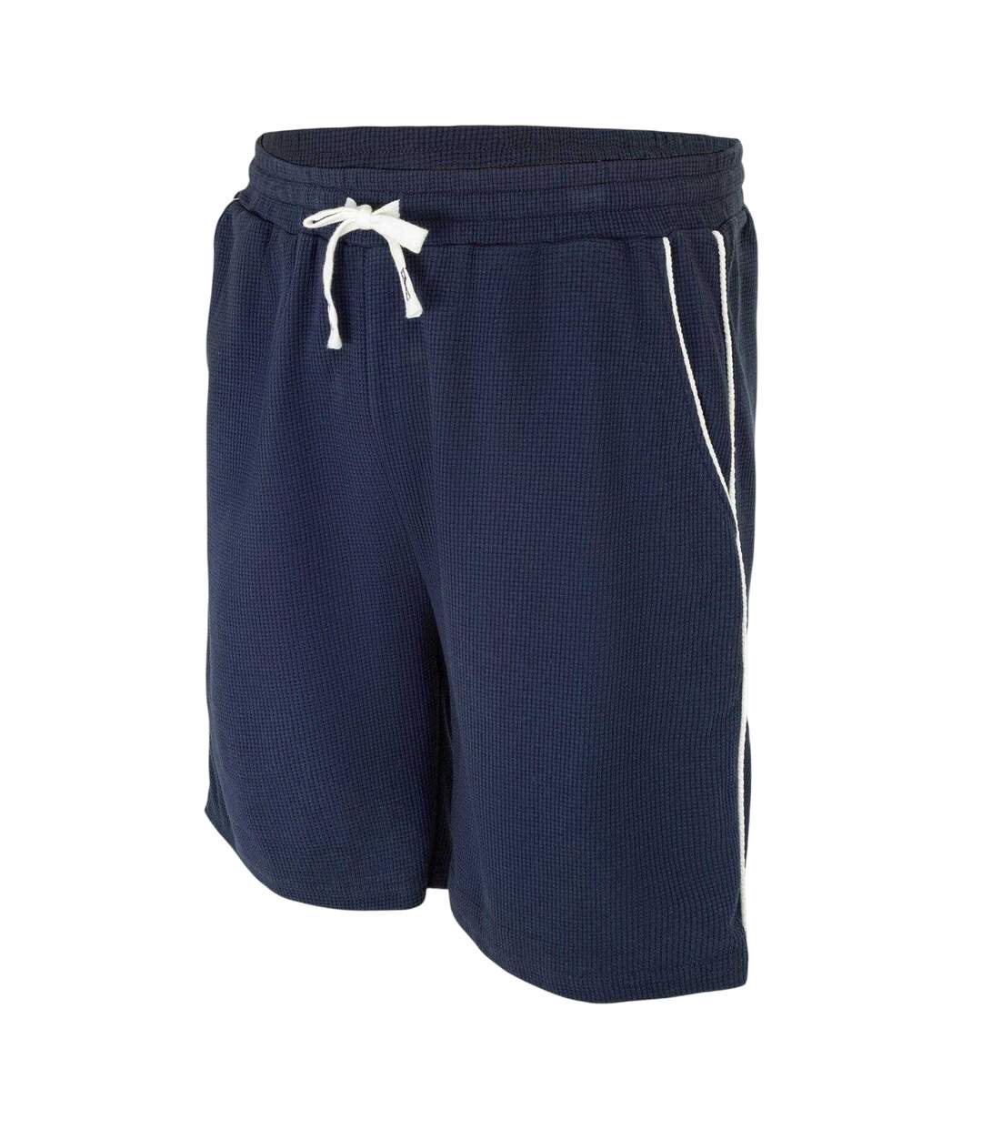 Mens Cotton Blend Shorts Navy Fabric-3
