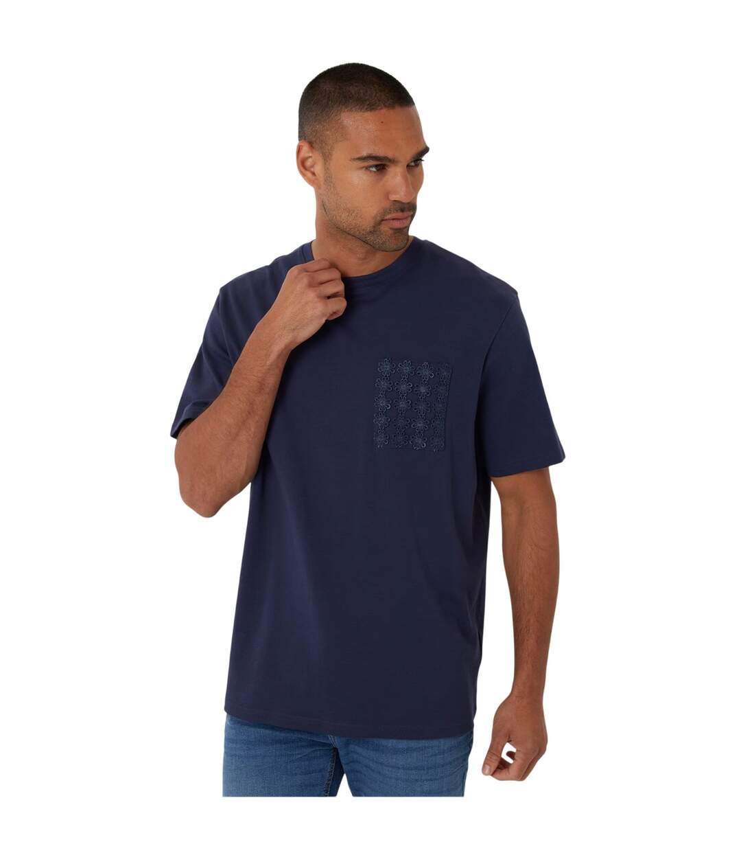 T-shirt Hyde Homme Bleu Marine Threadbare-2
