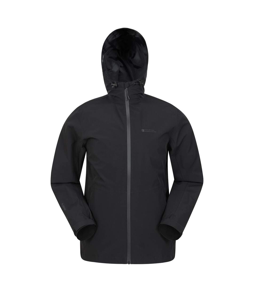 Mens covert waterproof jacket black Mountain Warehouse-1