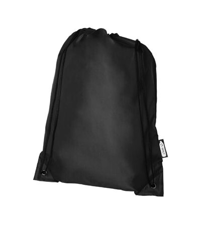 Oriole Recycled Drawstring Backpack One Size Solid Black Bullet