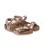 Childrens/kids Rio Suede Sandals Metallic Pink Birkenstock-4