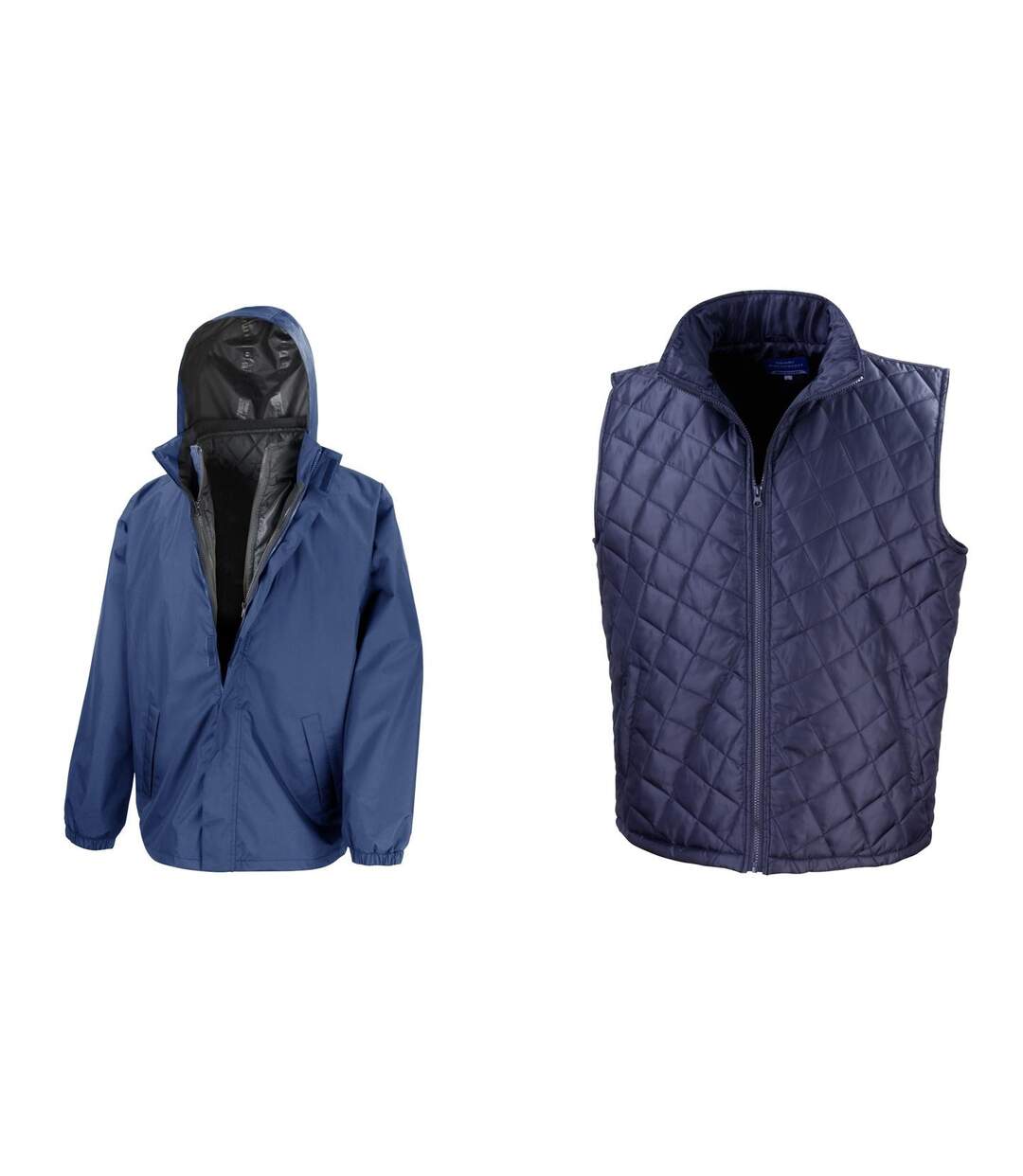Core Doudoune 3 En 1 Avec Gilet Matelassé Homme Bleu Marine Result-4