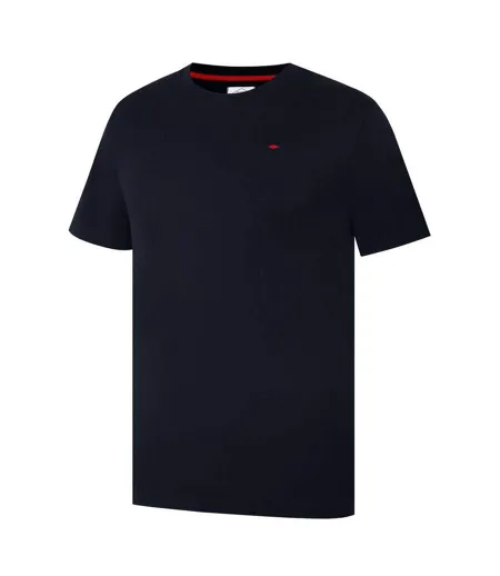 Mens Essentials Small Logo Crew Neck T-shirt Black Lee Cooper
