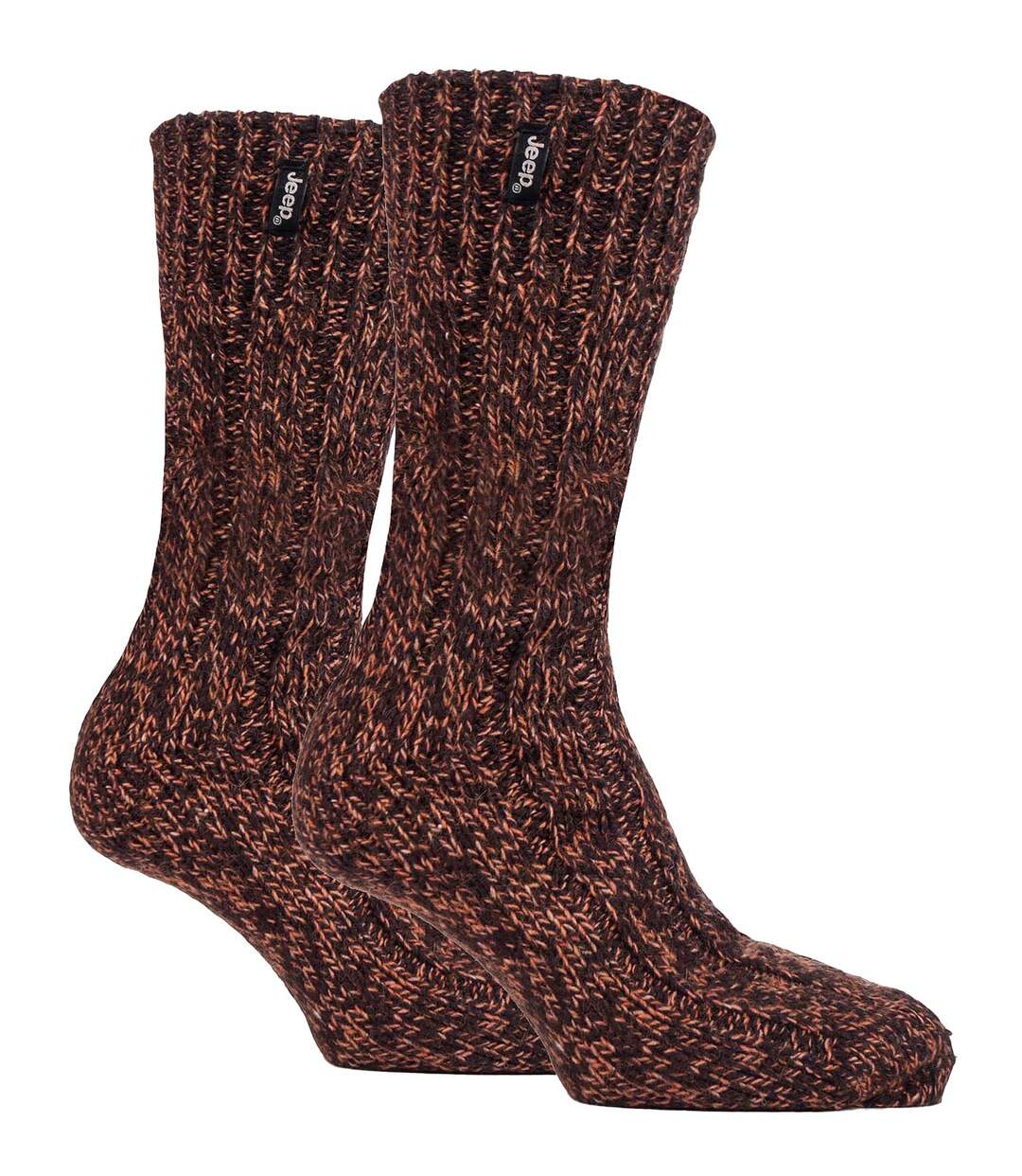 Mens Ribbed Wool Padded Hiking Socks-1