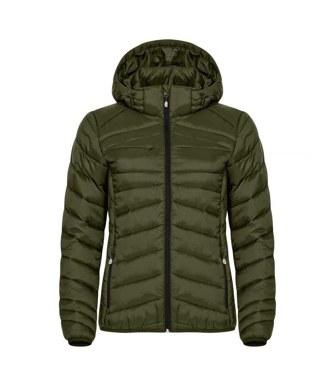 Veste Matelassée Idaho Femme Vert Kaki Clique-1