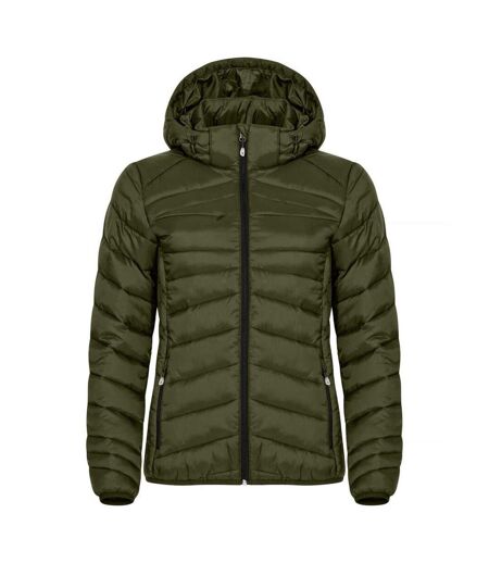 Veste Matelassée Idaho Femme Vert Kaki Clique