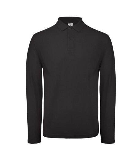 Polo Manches Longues Id.001 Homme Noir B&C