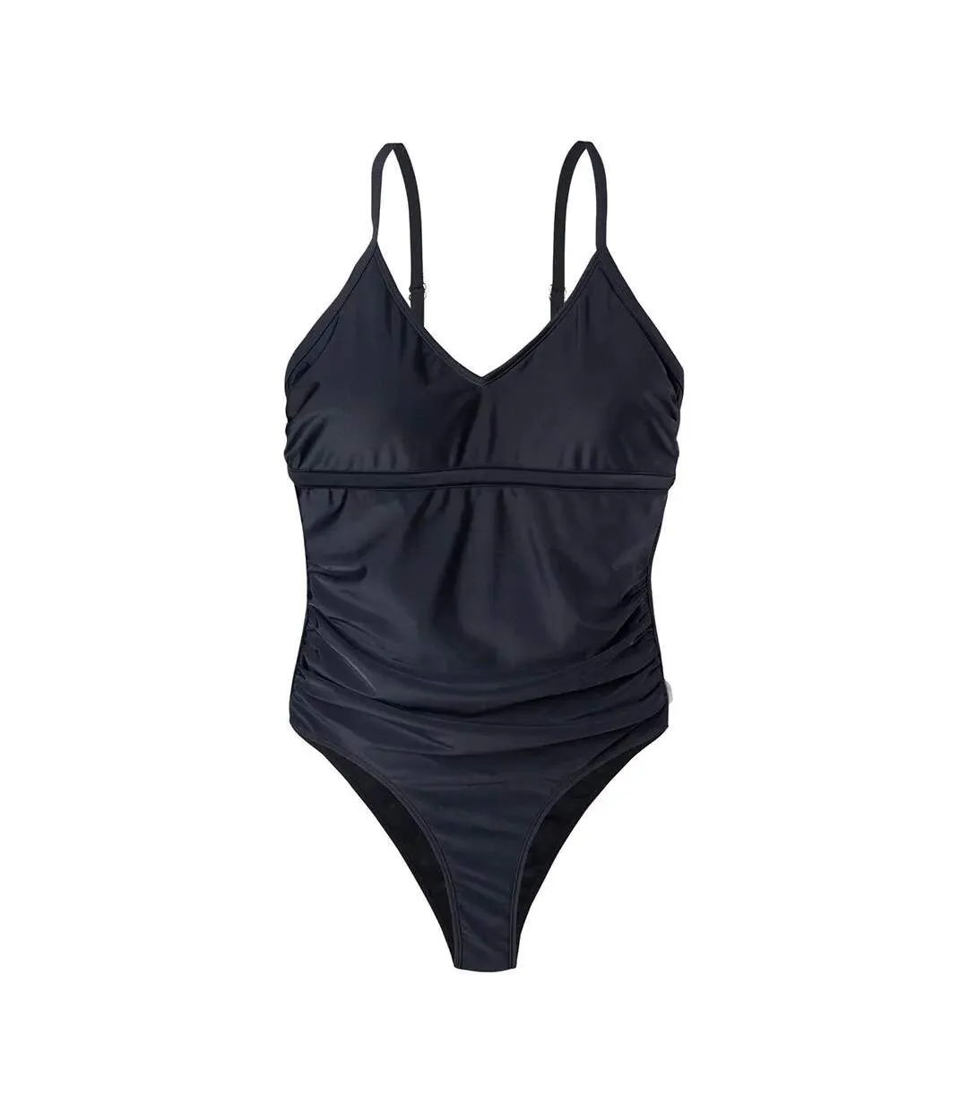 Womens/ladies Zaria One Piece Swimsuit Black Aquawave-2