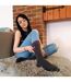3 Pairs Ladies Thick Winter Thermal Socks with Seamless Toe-5