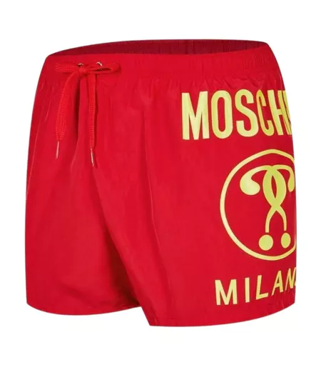 Short De Bain Motif Logo Homme Rouge Moschino
