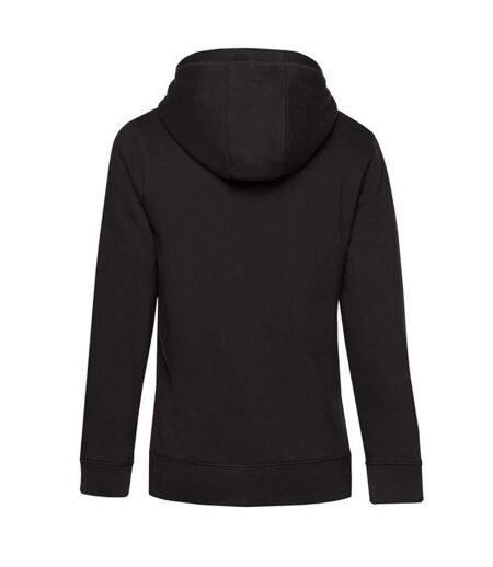 Womens/ladies queen hoodie noir pur B&C