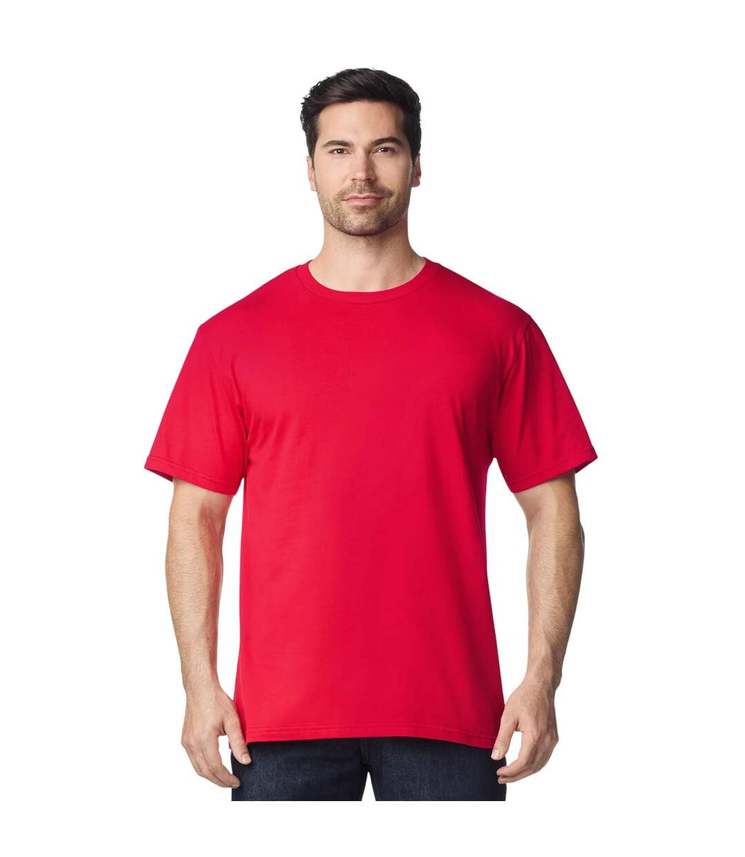 T-shirt Soft Style Homme Rouge Gildan-2