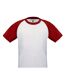 T-shirt homme blanc / rouge B&C-2