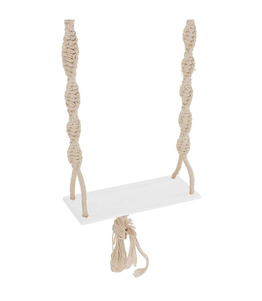 Balançoire en Bois & Coton Boho 264cm Beige-2