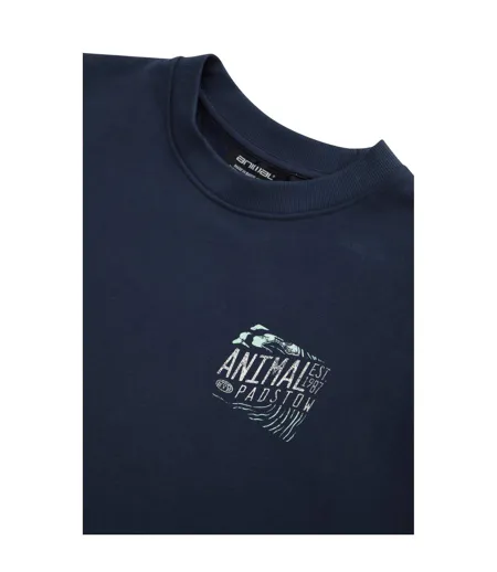 Sweat Jonah Padstow Homme Bleu Marine Animal
