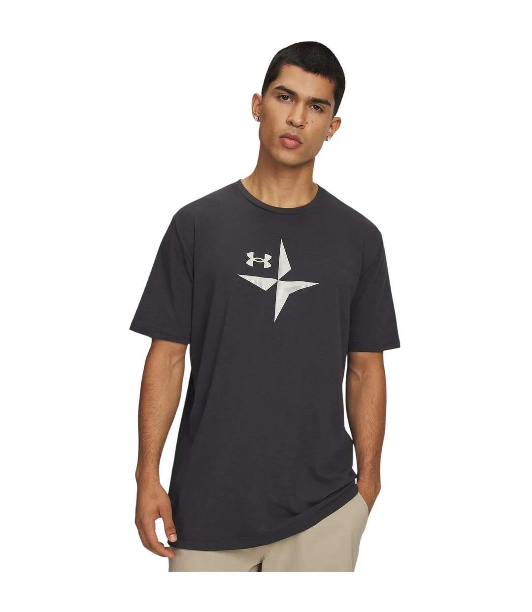 T-shirt Motif/style Graphique Explor Homme Gris Blanc Under Armour-1