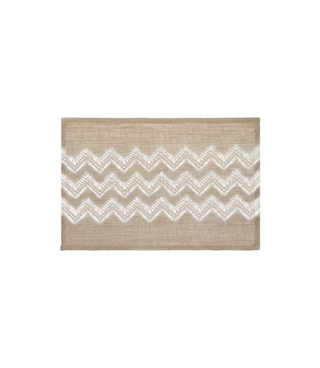 Set de Table en Jute Chevron 30x45cm Blanc-1