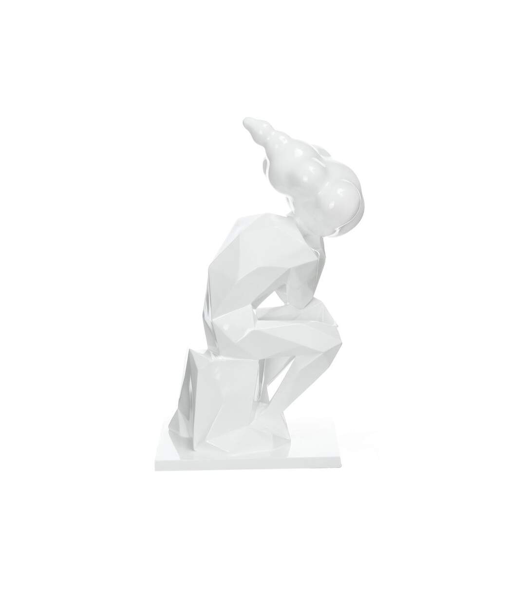 Statue Design Sculpture Kenya 47cm Blanc-2