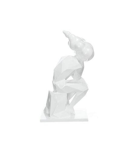 Statue Design Sculpture Kenya 47cm Blanc