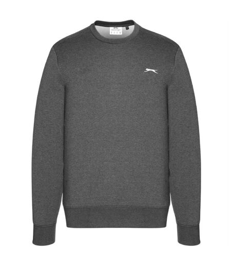 Mens Fleece Crew Neck Sweatshirt Charcoal Marl Slazenger