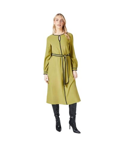 Robe mi-longue femme vert Principles