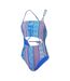 Maillot De Bain 1 Pièce Natation Motif/style Cachemire Femme Bleu Rose Speedo-2