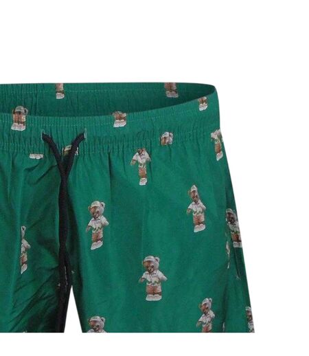 Short De Bain Motif/style Ours En Peluche Homme Vert Philipp Plein
