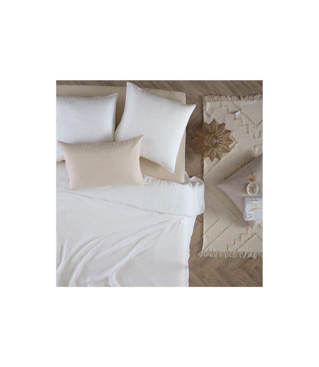 Housse de Couette Lin Adorable 240x220cm Blanc-3
